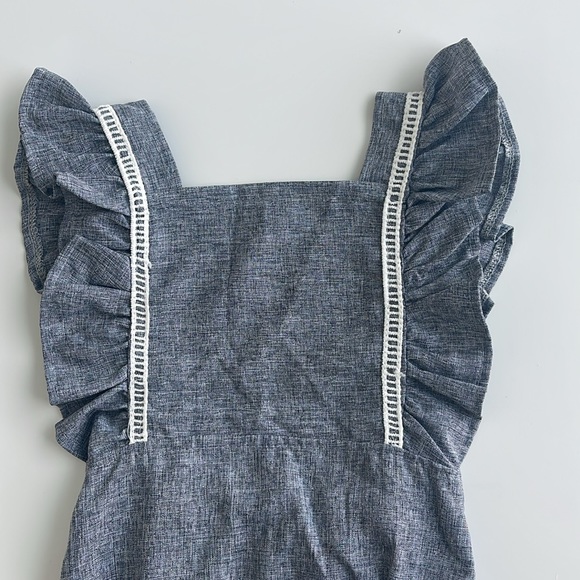 Gray Romper open on the back - Picture 3 of 10